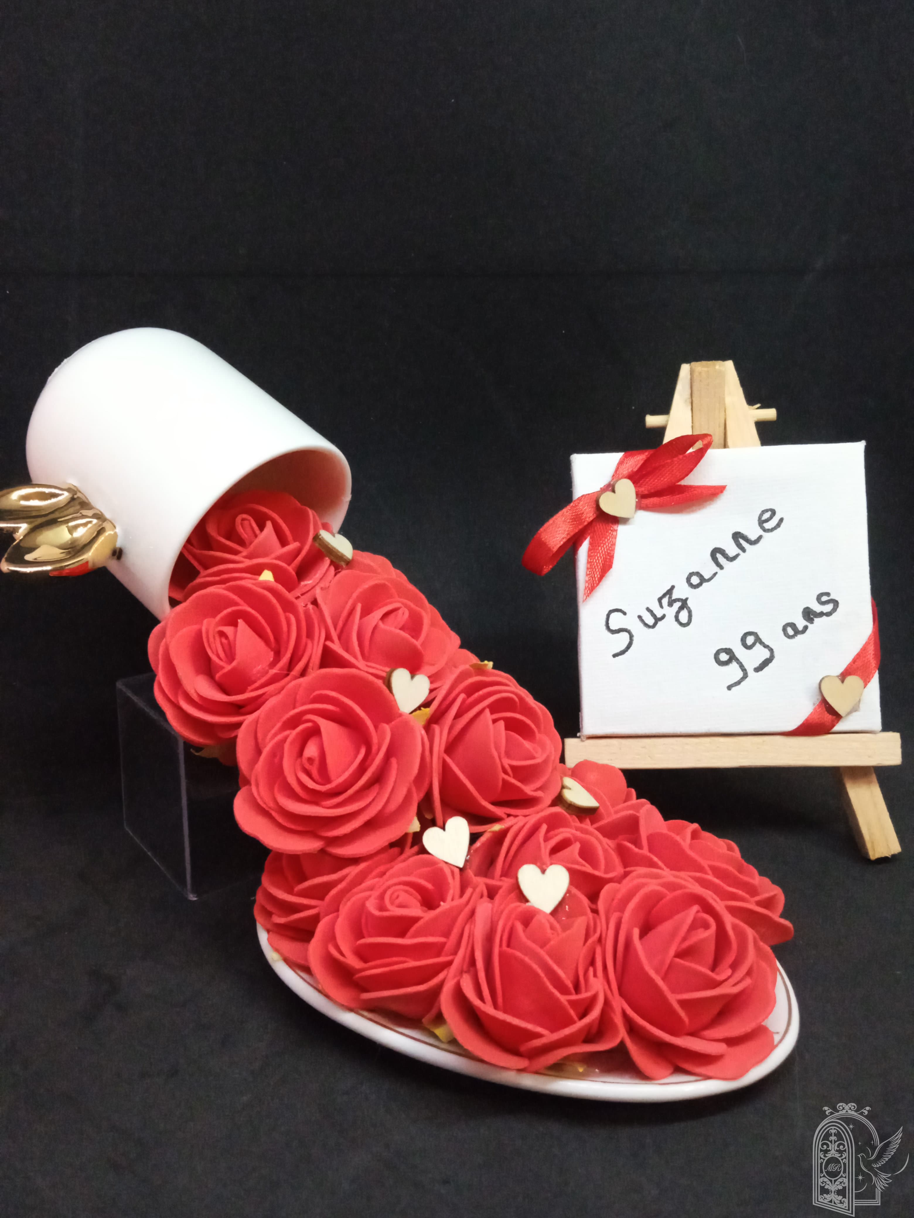 Composition florale anniversaire personnalisée